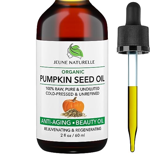 Jeune Naturelle Pumpkin Seed Oil - Anti-Aging and Hair Growth, 100% Pure, Travel Size