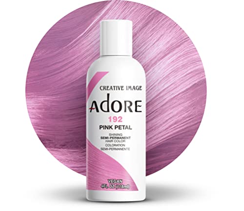 Adore Semi-Permanent Hair Dye - Vivid Pink Petal, Vegan, Cruelty-Free - 4 Fl Oz