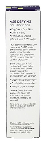 Andalou Naturals Face Moisturizer - Age-Defying, SPF 18 Protection - 2.7 fl oz