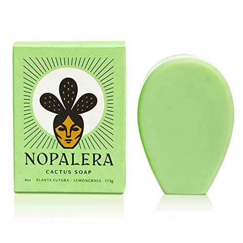 Nopalera Bar Soap - Moisturizing Lemongrass Cleanser with Prickly Pear Cactus - 4oz