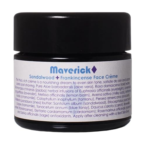 LIVING LIBATIONS Organic Maverick Face Creme - Nourishing Moisturizer, Vegan & Wildcrafted - 1.7oz