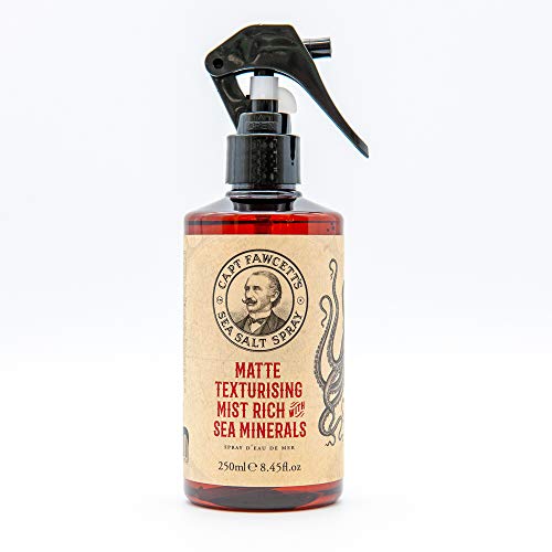 Captain Fawcett’s Sea Salt Hair Spray - Extra Volume & Texture, Refreshing Beach Vibes - 250ml