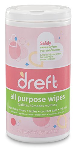 Dreft Multi-Surface Cleaning Wipes - Plant-Based, Gentle for Baby Toys & Surfaces - 280 Count