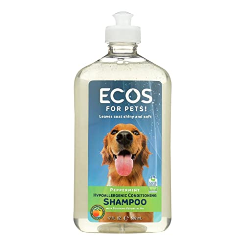 Earth Friendly Natural Dog Shampoo - Hypoallergenic, Vegan, EPA Safer Choice - Peppermint