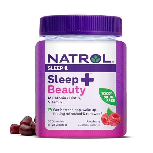 Natrol Sleep+ Beauty Sleep Supplement - Revitalizing Sleep & Beauty Support, 60 Gummies