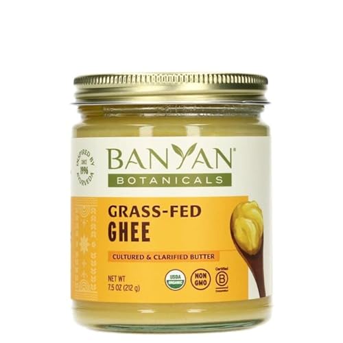 Banyan Botanicals Grass-Fed Ghee - Healthy Cooking Oil & Butter Alternative, Non-GMO - 7.5 oz