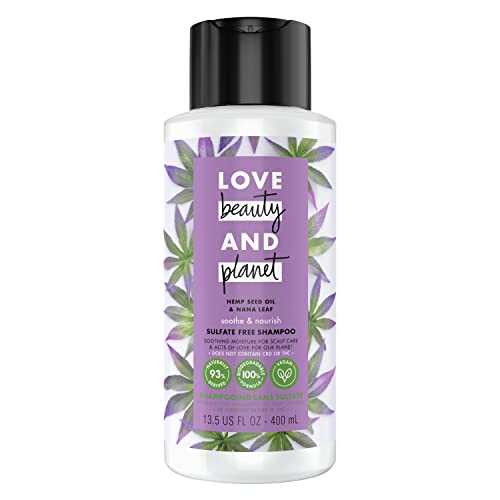 Love Beauty and Planet Shampoo - Nourishing Hemp Seed Oil for Dry Scalp Care - 13.5oz