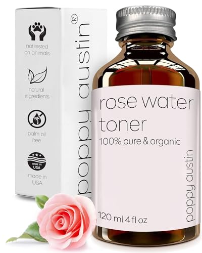 Poppy Austin Rose Water Toner - Hydrating, Antioxidant-Rich, Cruelty-Free - 120mL