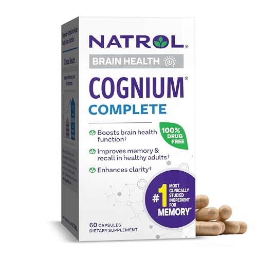 Natrol Cognium Complete Brain Supplement - Enhances Clarity, 100% Drug-Free, 60 Capsules