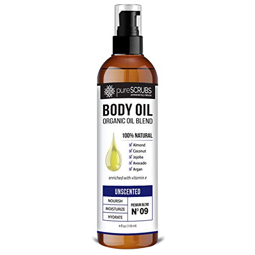 pureSCRUBS Body Oil - Ultra Moisturizing for Dry Skin, Organic Oil Blend, 4oz