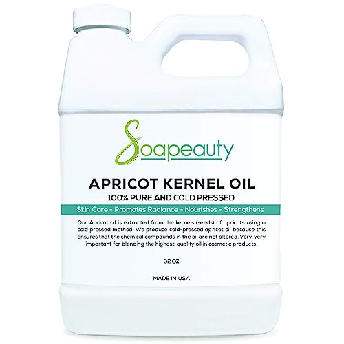 Soapeauty Apricot Kernel Oil - Nourishing Moisturizer for Skin & Hair, Ideal for Massage - 32oz