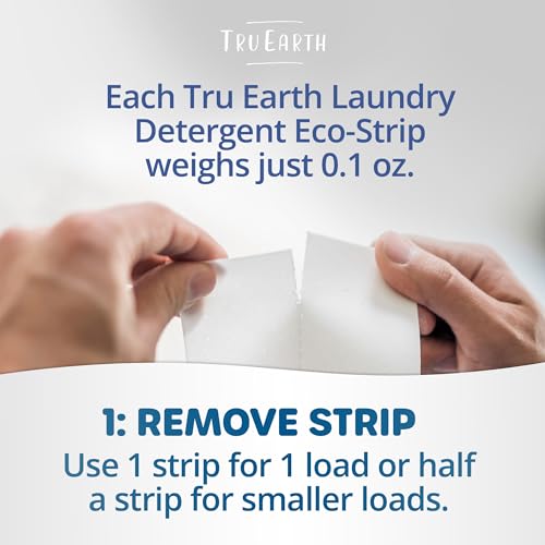 Tru Earth Platinum Laundry Detergent Sheets - Heavy Duty Cleaning, Hypoallergenic - 32 Sheets