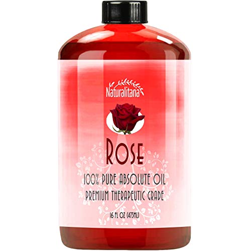 Naturalitana Rose Essential Oil - Pure Aroma for Diffusers, Soaps, Baths - 16oz Bulk