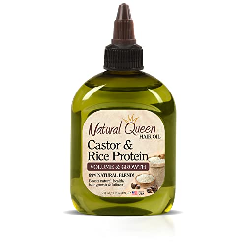 SFC Natural Queen Hair Oil - Boosts Volume & Growth with Castor & Rice Protein - 7.1 oz