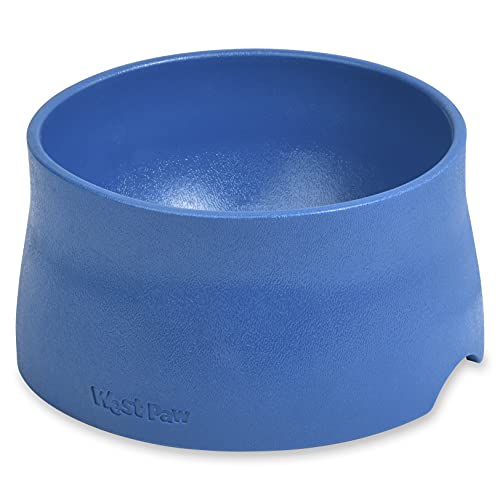 West Paw Seaflex No-Slip Dog Bowl - Less Mess Feeding, Recyclable Ocean-Bound Plastic - 4 Cups