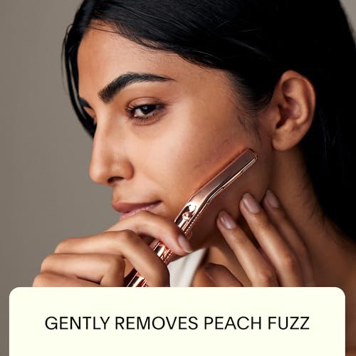 Leaf Shave Dermaplaner - Precision Exfoliation for Radiant Skin, Rose Gold - All-Metal Razor