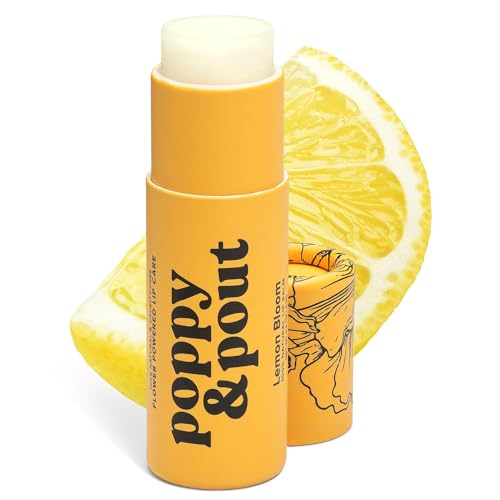 Poppy & Pout Jumbo Lip Balm - Hydrating Beeswax & Coconut Oil, Nourishing Vitamin E - 0.3oz