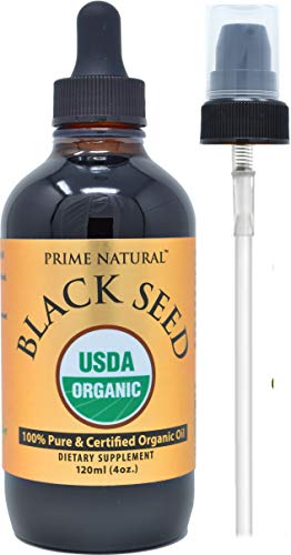 Organic Black Seed Oil - Immune Support, Radiant Skin & Hair, Vegan - 4oz Cold Pressed