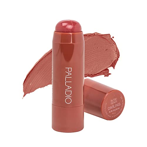 Palladio Lip & Cheek Stain - Buildable Hydrating Color, Botanical Infused Formula - Darling