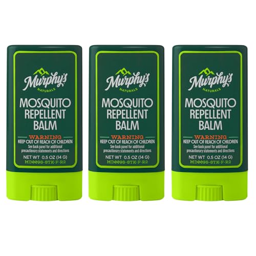 Murphy's Naturals Mosquito Repellent Balm Stick - Natural Protection, Plant-Based - 0.5oz, 3 Pack