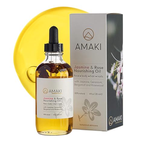 Amaki Organic Face Oil - Anti-Aging, Nourishing Essential Oils, Non-Greasy - 1oz