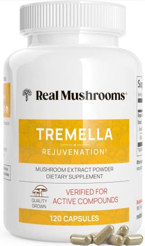 Real Mushrooms Tremella Extract - Immune & Brain Support, Organic, Vegan - 120 Capsules