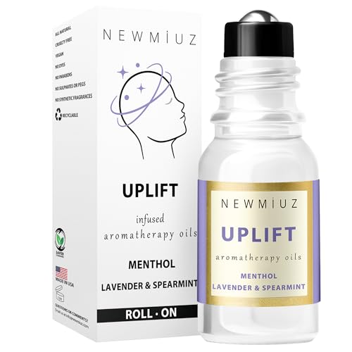 Uplift Menthol Essential Oil Roller - Natural Tension Relief with Lavender & Spearmint - 10ml