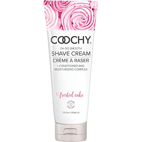 Coochy Shaving Cream - Rash-Free Moisturizer for Sensitive Skin, Frosted Cake Scent - 7.2oz