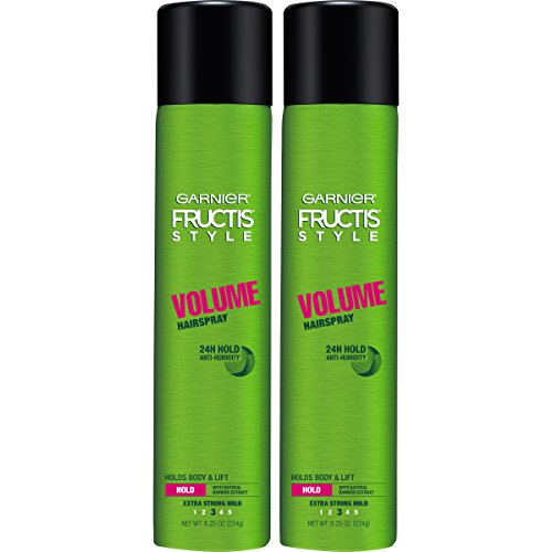 Garnier Fructis Style Volume Hairspray - 24-Hour Strong Hold, Bamboo Infused - 8.25 Oz, 2 Pack