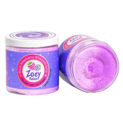 Zoey Koko Black Raspberry Whipped Soap - Moisturizing Shave Cream with Shea & Coconut Oil - 8oz