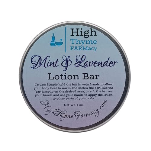 High Thyme FARMacy Body Lotion - Nourishing Mint & Lavender, Waterless, Travel-Friendly - 1.5oz