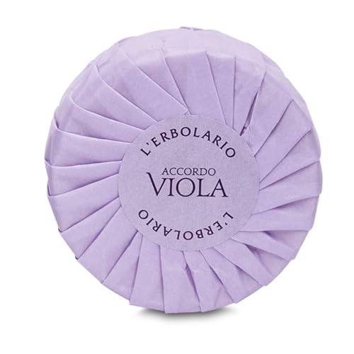 LErbolario Perfumed Bar Soap - Moisturizing with Violet Extracts, Floral Powdery Scent - 3.5 oz