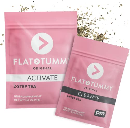 Flat Tummy Detox Tea - Boost Energy & Reduce Bloating, All Natural Ingredients - 2 Week Program