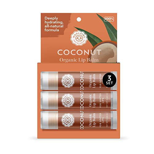 Nourishing Lip Balm Set - Deep Hydration with Natural Ingredients, Coconut Flavor - 3 Pack