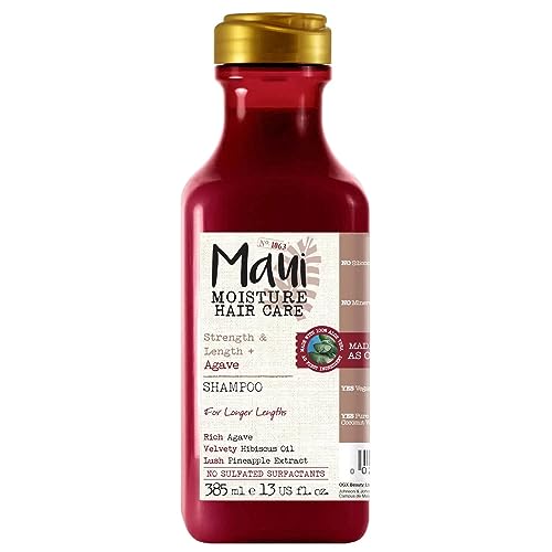 Maui Moisture Agave Shampoo - Strengthens & Moisturizes Color-Treated Hair, Vegan - 13oz