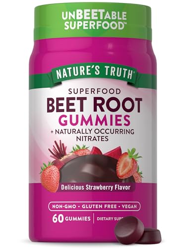 Nature's Truth Beet Root Gummies - Supports Wellness, Vegan & Non-GMO, Strawberry Flavor - 60 Count