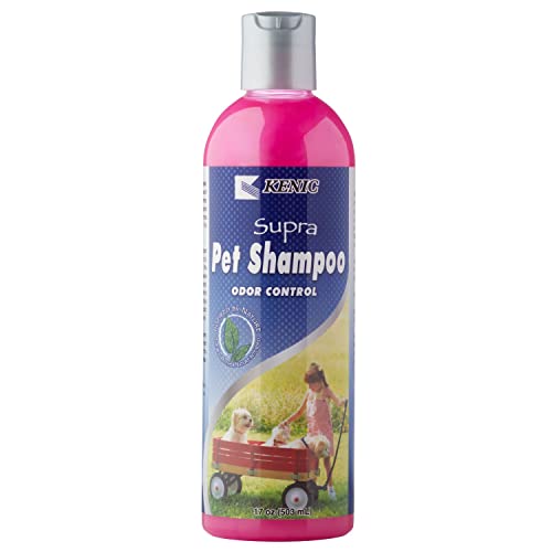 Kenic Supra Pet Shampoo - Odor Control, Detergent-Free, Recyclable Packaging - 17 oz