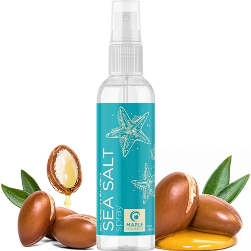 Maple Holistics Volumizing Sea Salt Hair Mist - Texturizing Curl Activator with Argan Oil - 8oz