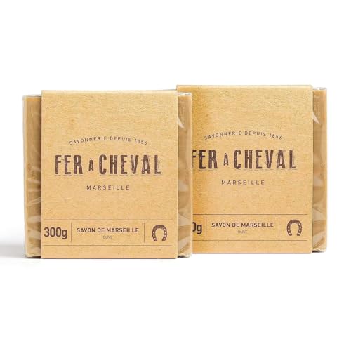 Fer à Cheval Marseille Soap Bar - Natural, Hypoallergenic Cleanser, Versatile Use - 300g, 2 Pack