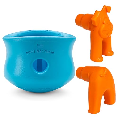 WEST PAW Treat Dispensing Dog Toy Puzzle - Durable, FDA-Compliant, X-Large, Aqua Blue