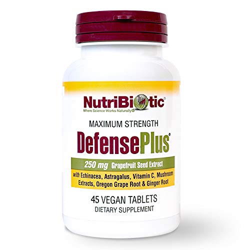 NutriBiotic Immune Defense Supplement - 11-in-1 Support with Vitamins, Mushrooms - 45 Tablets