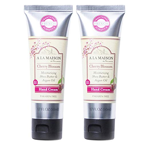 A LA MAISON Body Lotion - Hydrating Argan Oil & Shea Butter, Cherry Blossom Scent - 1.7oz, 2 Pack