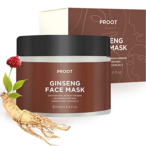 PROOT Ginseng Face Mask - Rejuvenates Skin, Boosts Elasticity & Moisture - 3.4 fl. oz.