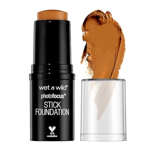 wet n wild Photo Focus Matte Foundation Stick - Flawless Finish, Vegan & Cruelty-Free - Toffee