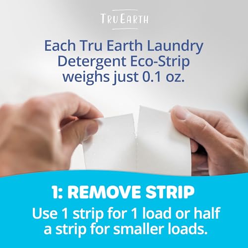 Tru Earth Laundry Detergent Sheets - Gentle on Skin, No Plastic, Fresh Linen - 32 Sheets