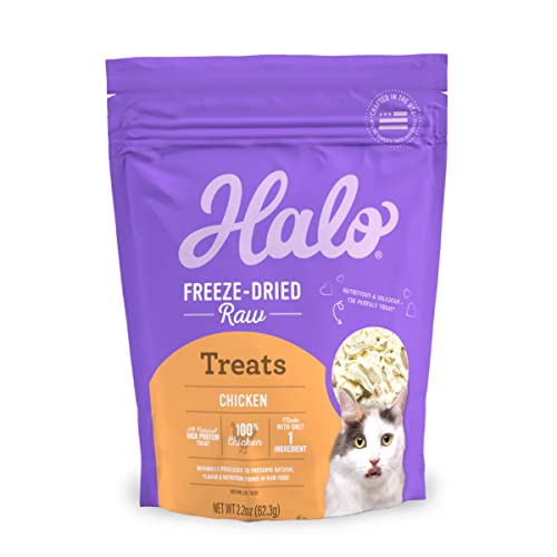 Halo Dog Treats - 100% Premium Chicken, High Protein Energy Boost, Grain-Free - 2.2 oz