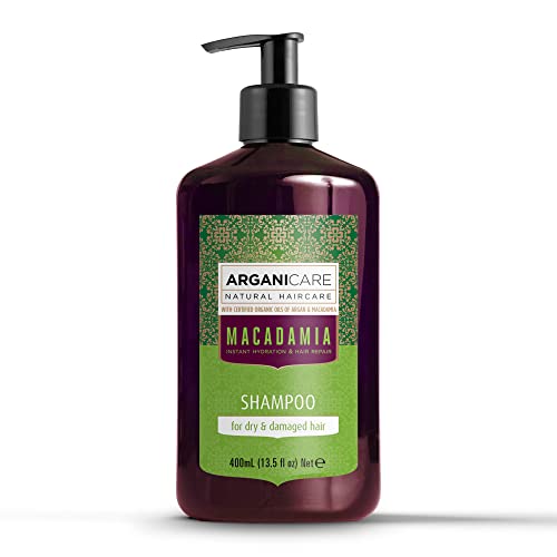 Arganicare Macadamia Shampoo - Deep Hydration & Nourishment for All Hair Types - 13.5 fl oz