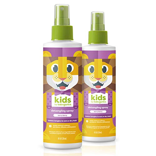 Babyganics Kids Shampoo & Body Wash - Tames Tangles, Organic Ingredients - Berry Berry, 8oz (2-Pack)