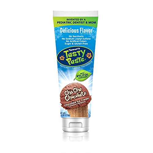 Tanner's Tasty Paste Kids Toothpaste - Delicious Chocolate Flavor, Fluoride, Sugar-Free - 4.2oz