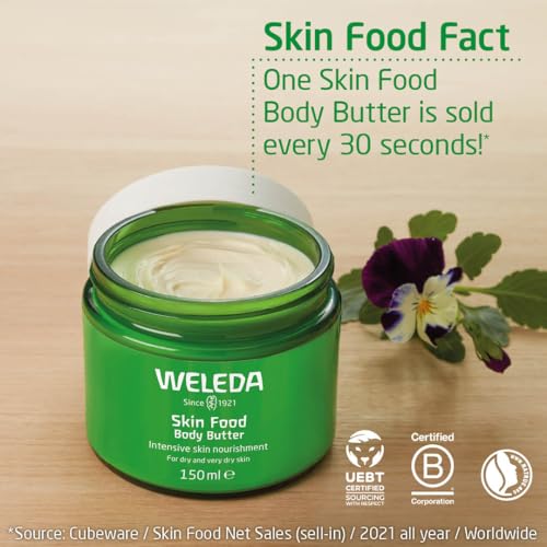 Weleda Skin Food Body Butter - Luxurious Moisture, Dermatologically Tested - 5 Fl Oz Jar